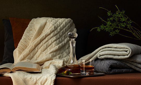 Designed and produced under the guidance of textile artisians in Italy, each throw in the Mascioni Hotel Collection is hand selected for its high-quality natural fibres, beauty, and softness.